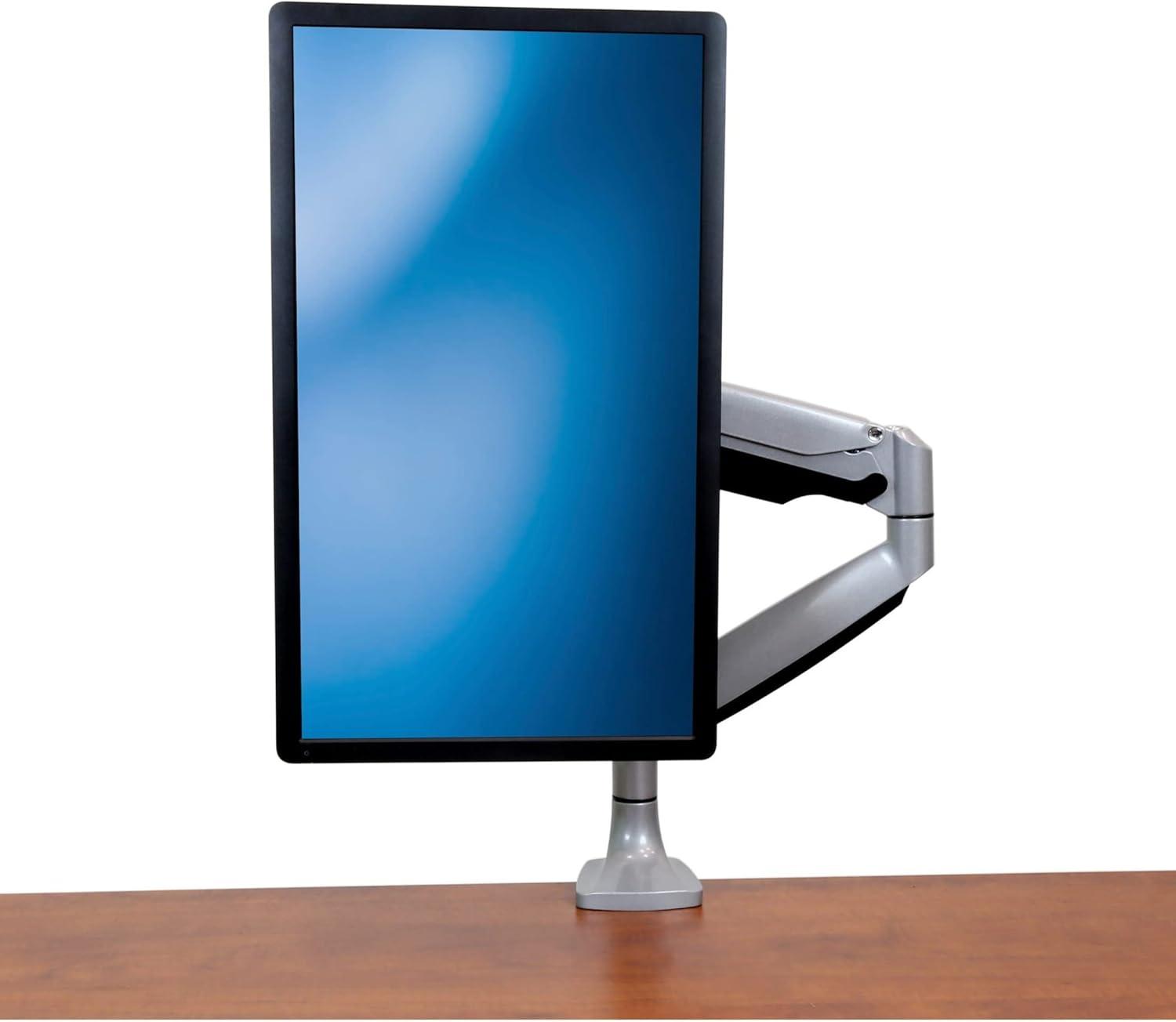 image:imageStarTechcom Desk Mount Monitor Arm Full Motion Articulating Monitors 12 to 34 Adjustable VESA Single Monitor Arm Desk amp Grommet Clamp Silver ARMPIVOTHDSilver
