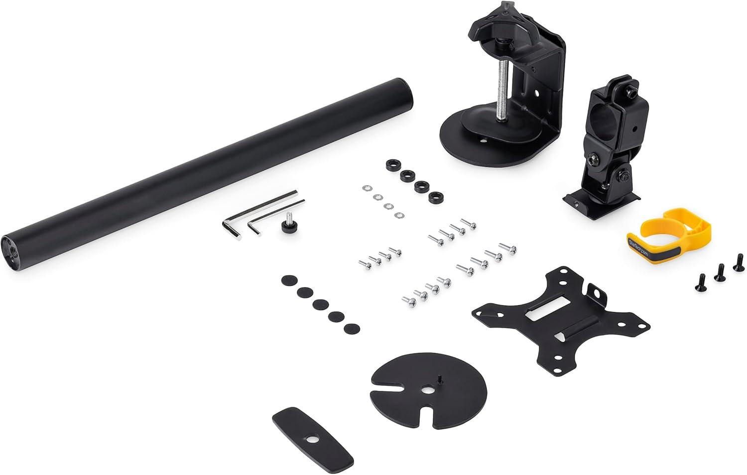 image:imageStarTechcom Single Monitor Desk Mount Heavy Duty Pole Mount for up to 34 176lb8kg VESA Compatible Displays Ergonomic Height Adjustable Monitor Arm Desk amp Grommet ClampSilver