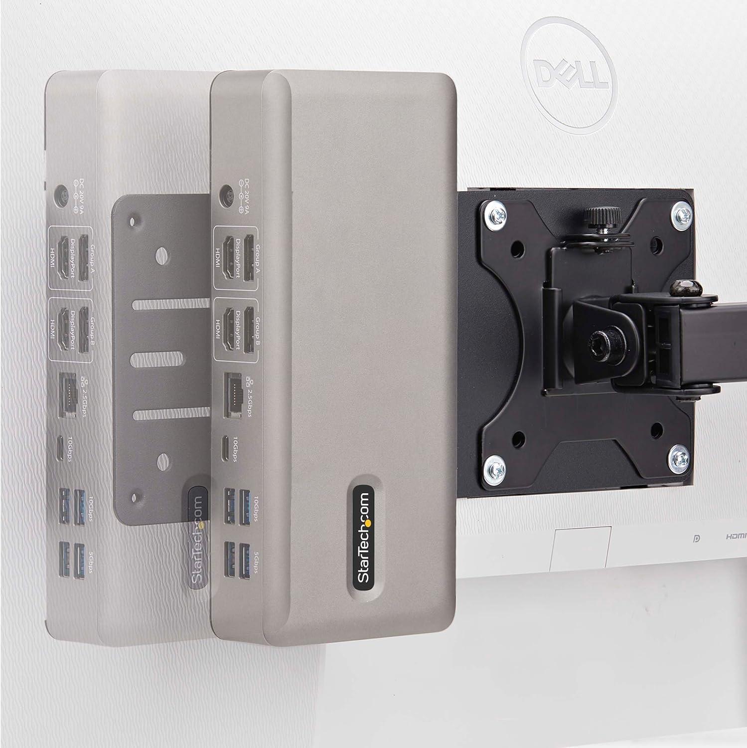 image:imageStarTechcom Thin Client Mount Mini PC VESA Mount Adjustable 7 to 28 Under Desk Computer Mount Mac Mini Monitor Mount ACCSMNTNUC Mount