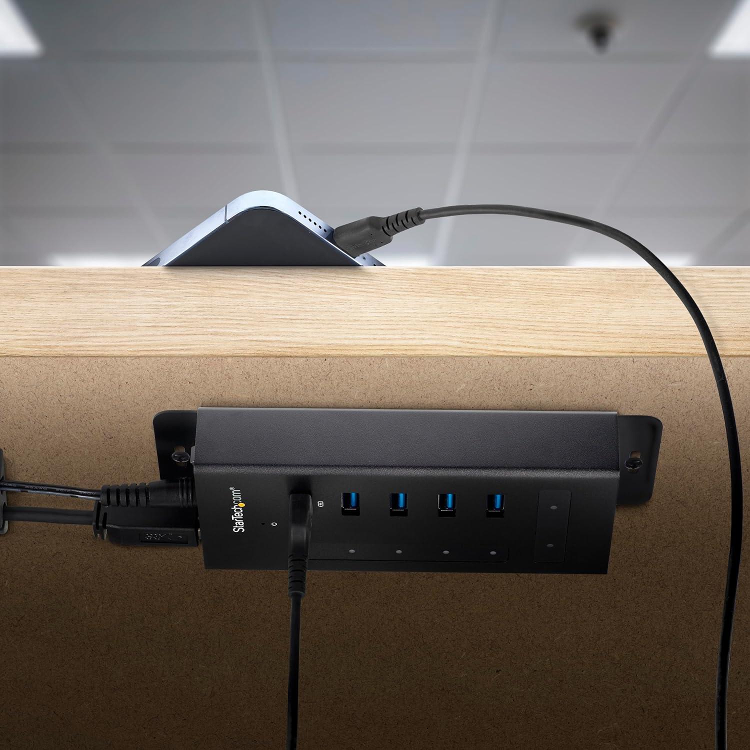 image:imageStarTechcom USBC Hub 4 Port USB C to 3 x USB A and 1 x USB C USB 30 Mountable Industrial Powered USB Hub USB Port Expander HB30C3A1CST1 X 24 X 63