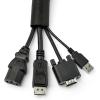 StarTech.com 6.5′ (2m) Cable Management Sleeve – Flexible Coiled Cable Wrap – 1.0-1.5″ dia. Expandable Sleeve – Polyester Cord Manager/Protector/Concealer – Black Trimmable Cable Organizer (WKSTNCM)(1.40″x3.90″x15.09ft)
