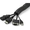 StarTech.com 6.5′ (2m) Cable Management Sleeve – Flexible Coiled Cable Wrap – 1.0-1.5″ dia. Expandable Sleeve – Polyester Cord Manager/Protector/Concealer – Black Trimmable Cable Organizer (WKSTNCM)(1.40″x3.90″x15.09ft)