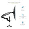 StarTech.com Laptop Monitor Stand, Computer Monitor Stand, Full Motion Articulating, VESA Desk Mount for Displays up to 27″ (17.6lb/8kg)(Single)