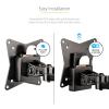 StarTech.com Laptop Monitor Stand, Computer Monitor Stand, Full Motion Articulating, VESA Desk Mount for Displays up to 27″ (17.6lb/8kg)(Single)