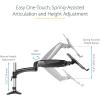 StarTech.com Laptop Monitor Stand, Computer Monitor Stand, Full Motion Articulating, VESA Desk Mount for Displays up to 27″ (17.6lb/8kg)(Single (Monitor or Laptop))