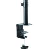 StarTech.com Single Monitor Desk Mount, Heavy Duty Pole Mount for up to 34″ (17.6lb/8kg) VESA Compatible Displays, Ergonomic Height Adjustable Monitor Arm, Desk & Grommet Clamp(Silver)