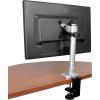 StarTech.com Single Monitor Desk Mount, Heavy Duty Pole Mount for up to 34″ (17.6lb/8kg) VESA Compatible Displays, Ergonomic Height Adjustable Monitor Arm, Desk & Grommet Clamp(Black)