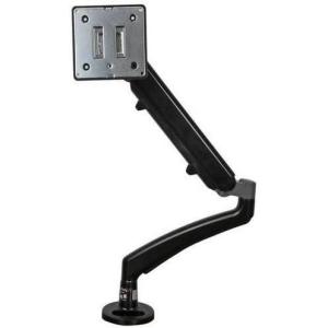 StarTech.com Desk Clamp Monitor Mount – Adjustable – Supports Monitors 12” to 34″ (15.4lb/7kg) – Full Motion Slim VESA Mount Monitor Arm – Desk & Grommet Clamp -Black, TAA (ARMSLIM)(Desk Mount – Slim Profile)