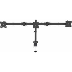 StarTech.com Desk Mount Triple Monitor Arm – Ergonomic VESA 3 Monitor Mount up to 27″ – Articulating & Height Adjustable Pole Mount – Tilt/Swivel/Rotate LCD/LED Screen – Desk Clamp/Grommet (ARMTRIO)(Desk & Grommet Clamp)