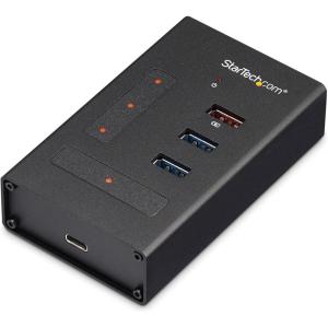 StarTech.com USB-C Hub 4 Port – USB C to 3 x USB A and 1 x USB C – USB 3.0 – Mountable – Industrial – Powered USB Hub – USB Port Expander (HB30C3A1CST)(1″ x 2.4″ x 3.9″)