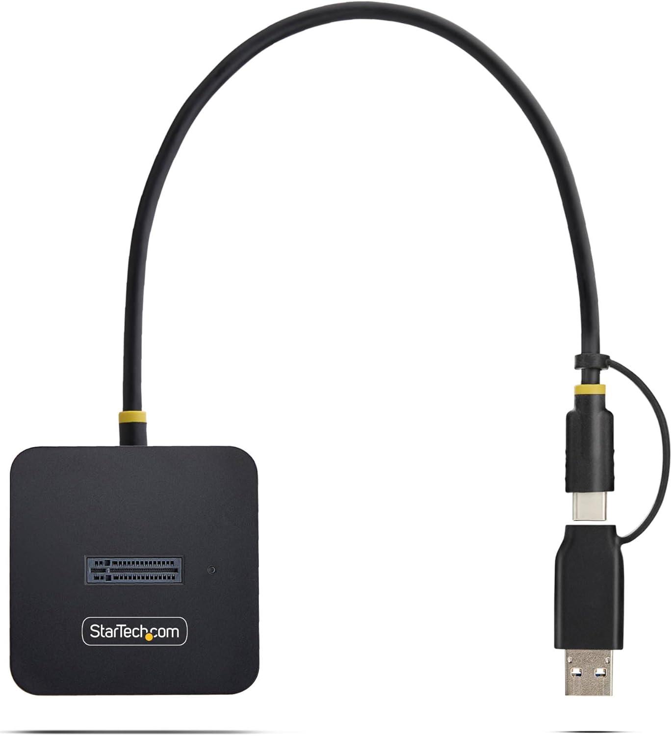 image:imageStarTech USBCUSBA to M2 NVMe and 25in35in SATA Adapter 10Gbps ToolFree External SSD Hard Drive Reader BMMKeyNVMe