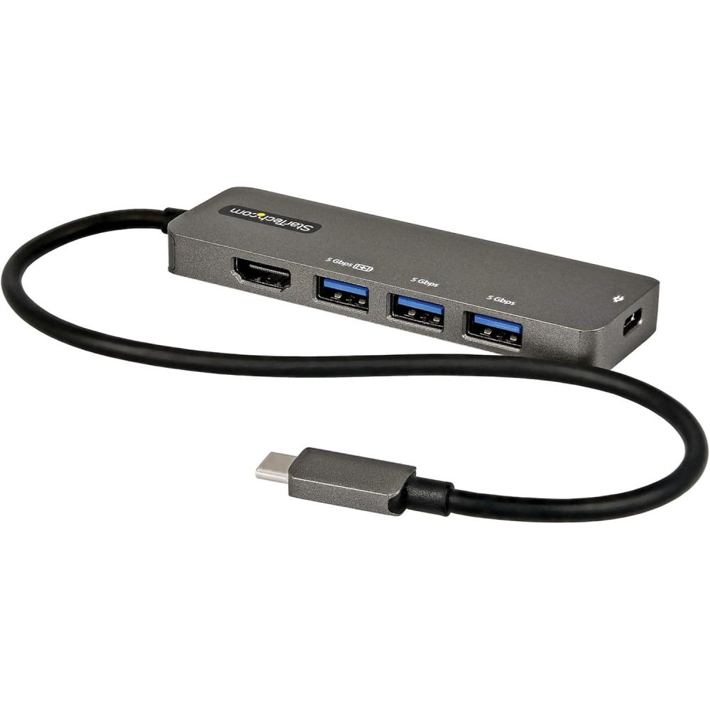 image:imageStarTech 5in1 USB C Hub USBC to HDMI Multiport Adapter with 140W Power Delivery Charging 4K 60Hz HDMI 10Gbps Hub Mini Dock for MacBook Dell Thinkpad HP100W