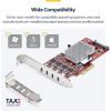 StarTech 4-Port USB-A 10Gbps PCIe Card, 4X Independent USB 3.2 Controllers, PCI Express 3.0 Expansion Card, TAA(USB-C)