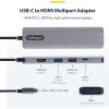 StarTech 5-in-1 USB C Hub, USB-C to HDMI Multiport Adapter with 140W Power Delivery Charging, 4K 60Hz HDMI, 10Gbps Hub, Mini Dock for MacBook, Dell, Thinkpad, HP(140W)