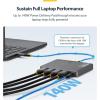 StarTech USB-C to Quad HDMI 4K60 Workstation Dock, 140W PD Passthrough, USB for Keyboard and Mouse, Windows, Mac M1-M5, USB4, Thunderbolt Laptops, DisplayLink DL7400, TAA (Quad-USB-HDMI-Adapt)