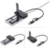 StarTech USB-C/USB-A to M.2 NVMe and 2.5in/3.5in SATA Adapter, 10Gbps, Tool-Free External SSD Hard Drive Reader, B+M/M-Key(NVMe &SATA)
