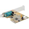 StarTech.com 1-Port PCI Express Serial Card, PCIe to RS232 (DB9) Serial Interface Card, PC Serial Card, 16C1050 UART, Standard/Low Profile Brackets, COM Retention, Windows/Linux, TAA