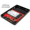 StarTech.com CFast Card to SATA Adapter with 2.5″ Housing – Supports SATA III (6 Gbps) – CFast Memory Card Converter – OS Independent , TAA (CFAST2SAT25)(mSATA Drive)