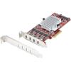 StarTech 4-Port USB-A 10Gbps PCIe Card, 4X Independent USB 3.2 Controllers, PCI Express 3.0 Expansion Card, TAA(USB-C Low Profile)