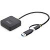 StarTech USB-C/USB-A to M.2 NVMe and 2.5in/3.5in SATA Adapter, 10Gbps, Tool-Free External SSD Hard Drive Reader, B+M/M-Key(NVMe)