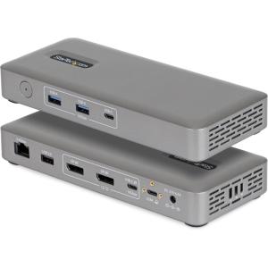 StarTech USB4 Docking Station, Driverless Dual 4K 144Hz for Mac and Windows, Universal USB-C Dock to DisplayPort with 100W PD and 2.5GbE (208N-USB4-DOCK)