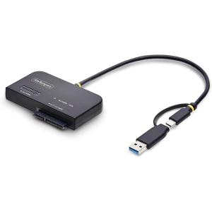 StarTech USB-C/USB-A to M.2 NVMe and 2.5in/3.5in SATA Adapter, 10Gbps, Tool-Free External SSD Hard Drive Reader, B+M/M-Key(NVMe &SATA)