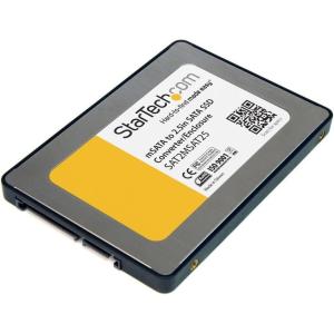 StarTech.com CFast Card to SATA Adapter with 2.5″ Housing – Supports SATA III (6 Gbps) – CFast Memory Card Converter – OS Independent , TAA (CFAST2SAT25)(mSATA Drive)