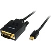 StarTech.com 6ft (2m) Mini DisplayPort to VGA Cable – Active Mini DP to VGA Adapter Cable – 1080p Video – mDP 1.2 or Thunderbolt 1/2 Mac/PC to VGA Monitor/Display – Converter Cord (MDP2VGAMM6)(Black)