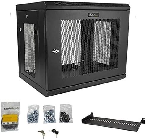 imageStarTechcom 15U 4 Post Wall Network Cabinet with 1U Shelf 19quot Wall Server Rack for IT EquipmentDataFixed Max Depth 16