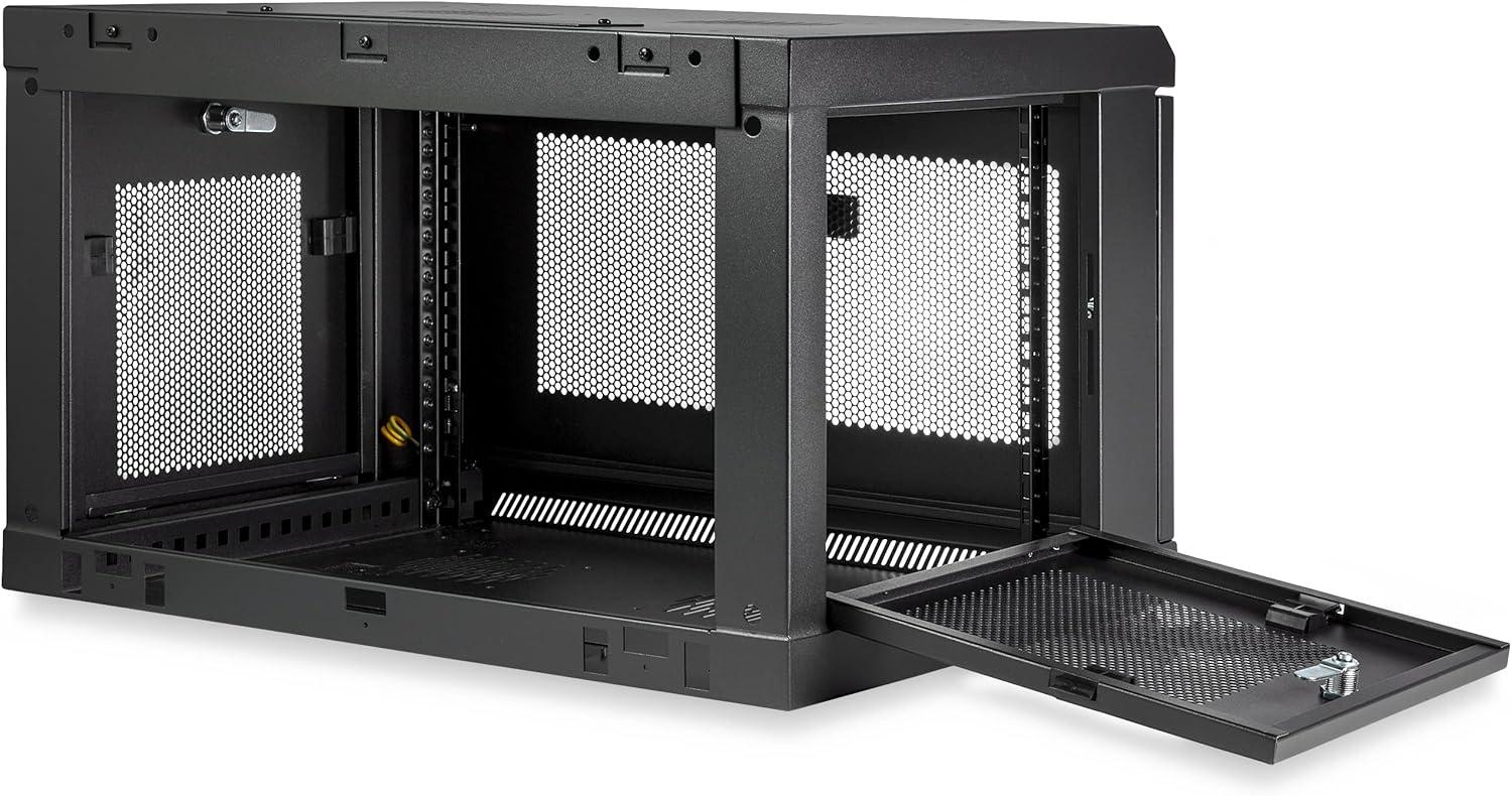 imageStarTechcom 15U 4 Post Wall Network Cabinet with 1U Shelf 19quot Wall Server Rack for IT EquipmentDataFixed Max Depth 38 cm