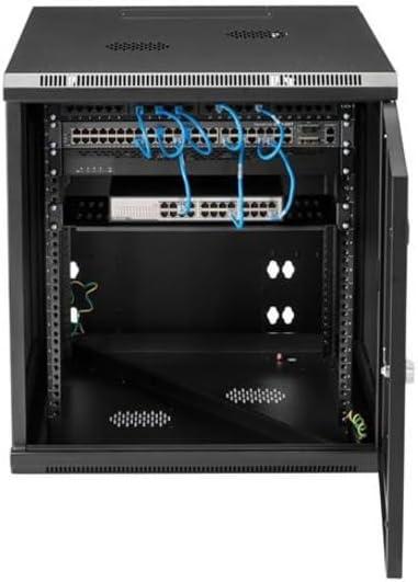 imageStarTechcom 15U 4 Post Wall Network Cabinet with 1U Shelf 19quot Wall Server Rack for IT EquipmentDataFixed Max Depth 61 cm