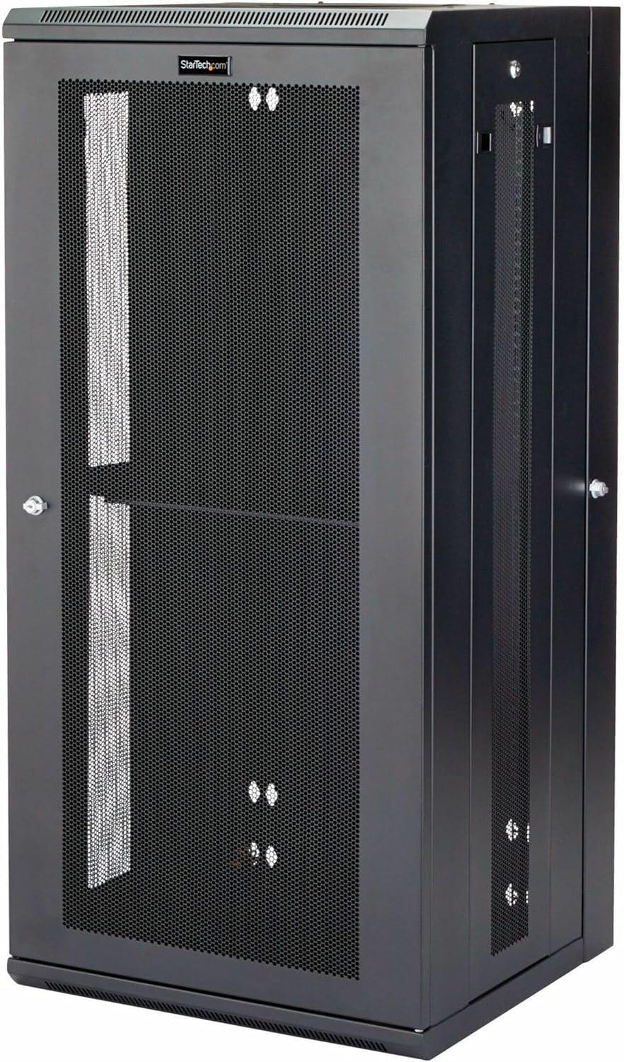 imageStarTechcom 15U 4 Post Wall Network Cabinet with 1U Shelf 19quot Wall Server Rack for IT EquipmentDataHinge Max Depth 16