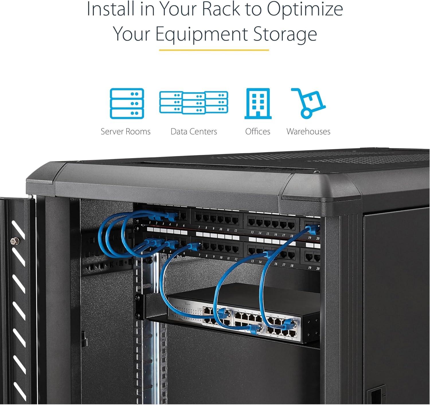 imageStarTechcom 2U 22quot Server Rack Shelf Cantilever Rack Mount Shelf Server CabinetNetwork Rack Shelf Max 22kg CABSHELF22V560 mm