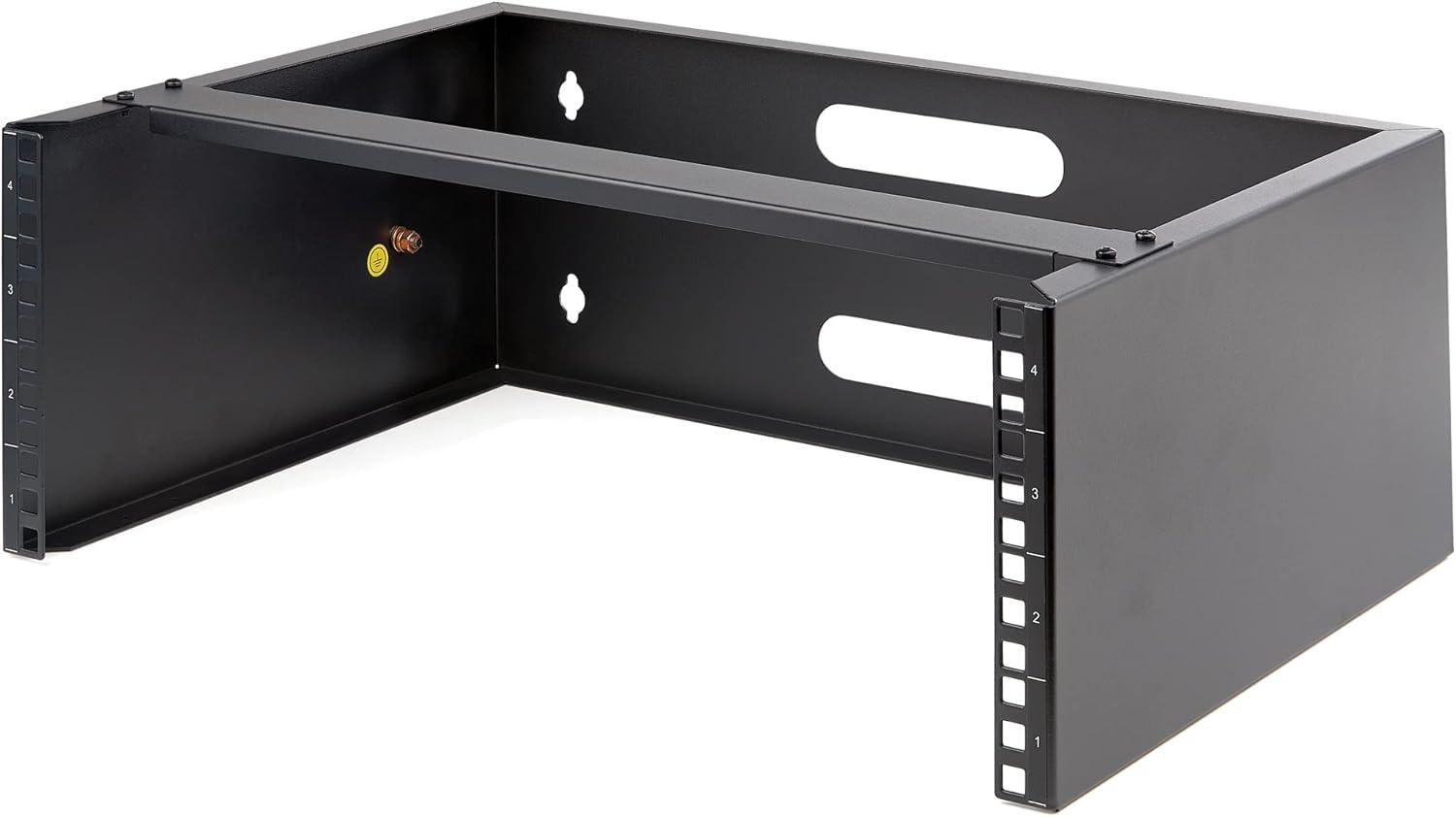 imageStarTechcom 4U 19quot Hinged Patch Panel Wall Mount Bracket Wall Rack Depth 6quot Wall Mount Equipment Rack Network Patch Panel Max 15kg WALLMOUNTH44U