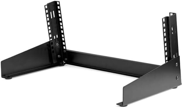 imageStarTechcom 8U Open Frame Network Rack 19quot 2Post Desktop Rack for Computers Audiovisual Equipment Media Computers Data Rooms and Server Rooms RK8OD4U