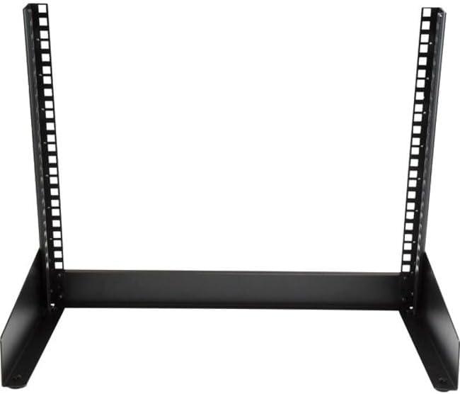 imageStarTechcom 8U Open Frame Network Rack 19quot 2Post Desktop Rack for Computers Audiovisual Equipment Media Computers Data Rooms and Server Rooms RK8OD8U