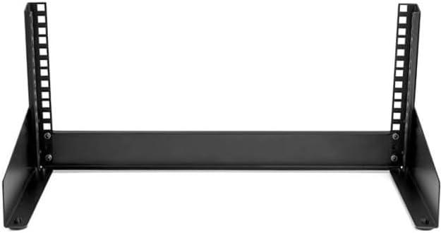 imageStarTechcom 8U Open Frame Network Rack 19quot 2Post Desktop Rack for Computers Audiovisual Equipment Media Computers Data Rooms and Server Rooms RK8OD4U
