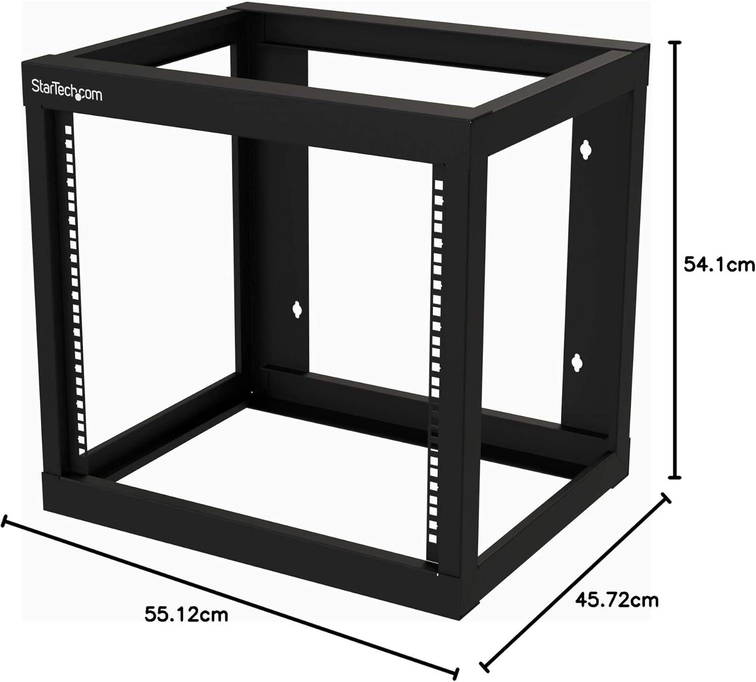 imageStarTechcom 9U 2 Post Wall Network Rack 19quot Open Frame Server Rack 18quot Depth Wall Data Rack for ITAVPatch PanelComputer Equipment RK919WALLO9U