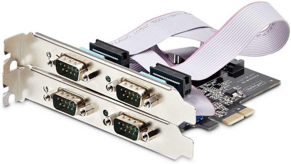 imageStarTechcom Carte Srie PCI Express 2 Ports AdaptateurCarte PCIe 2 Ports vers RS232RS422RS485 DB9 Support BasProfil Inclus UART 16C1050 TAA Protection ESD 2S232422485PCCARD4Port
