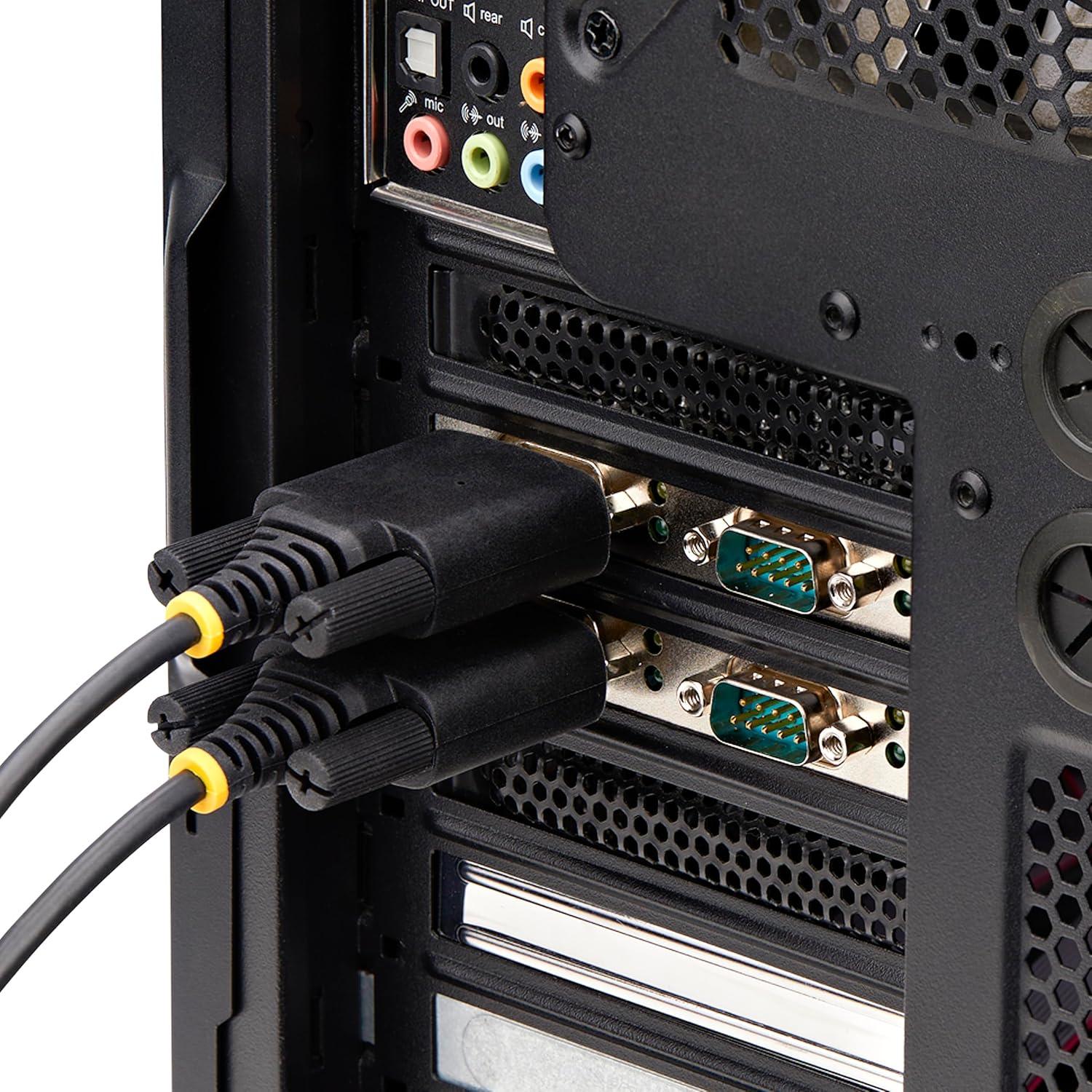 imageStarTechcom Carte Srie PCI Express 2 Ports AdaptateurCarte PCIe 2 Ports vers RS232RS422RS485 DB9 Support BasProfil Inclus UART 16C1050 TAA Protection ESD 2S232422485PCCARD4Port