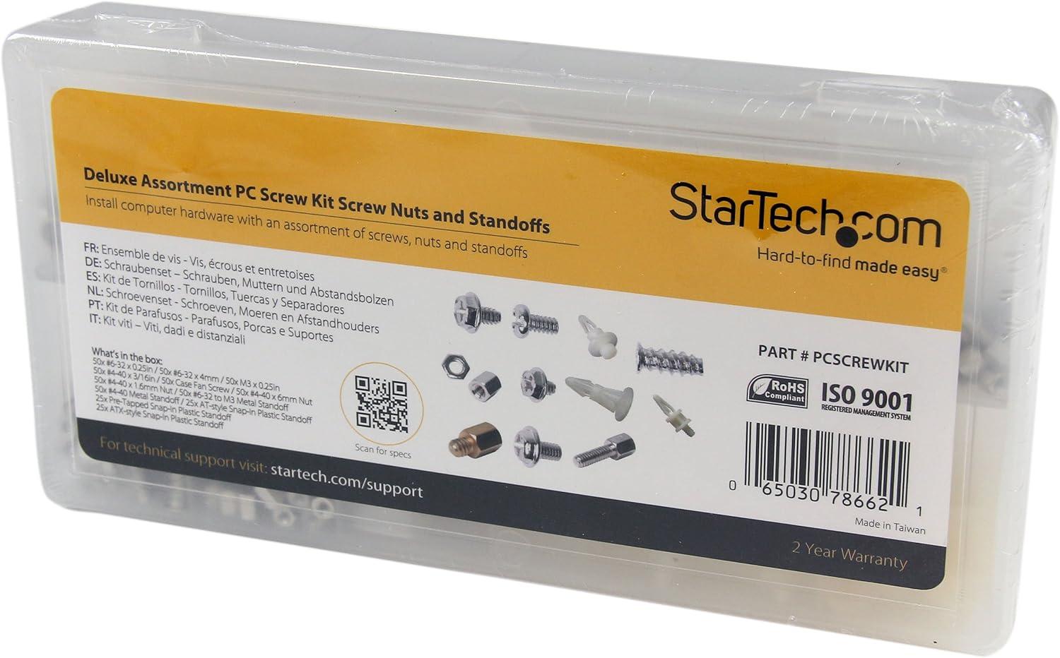 imageStarTechcom Ensemble de vis dordinateur assortiment de luxe Vis crous et entretoises PCSCREWKITKit