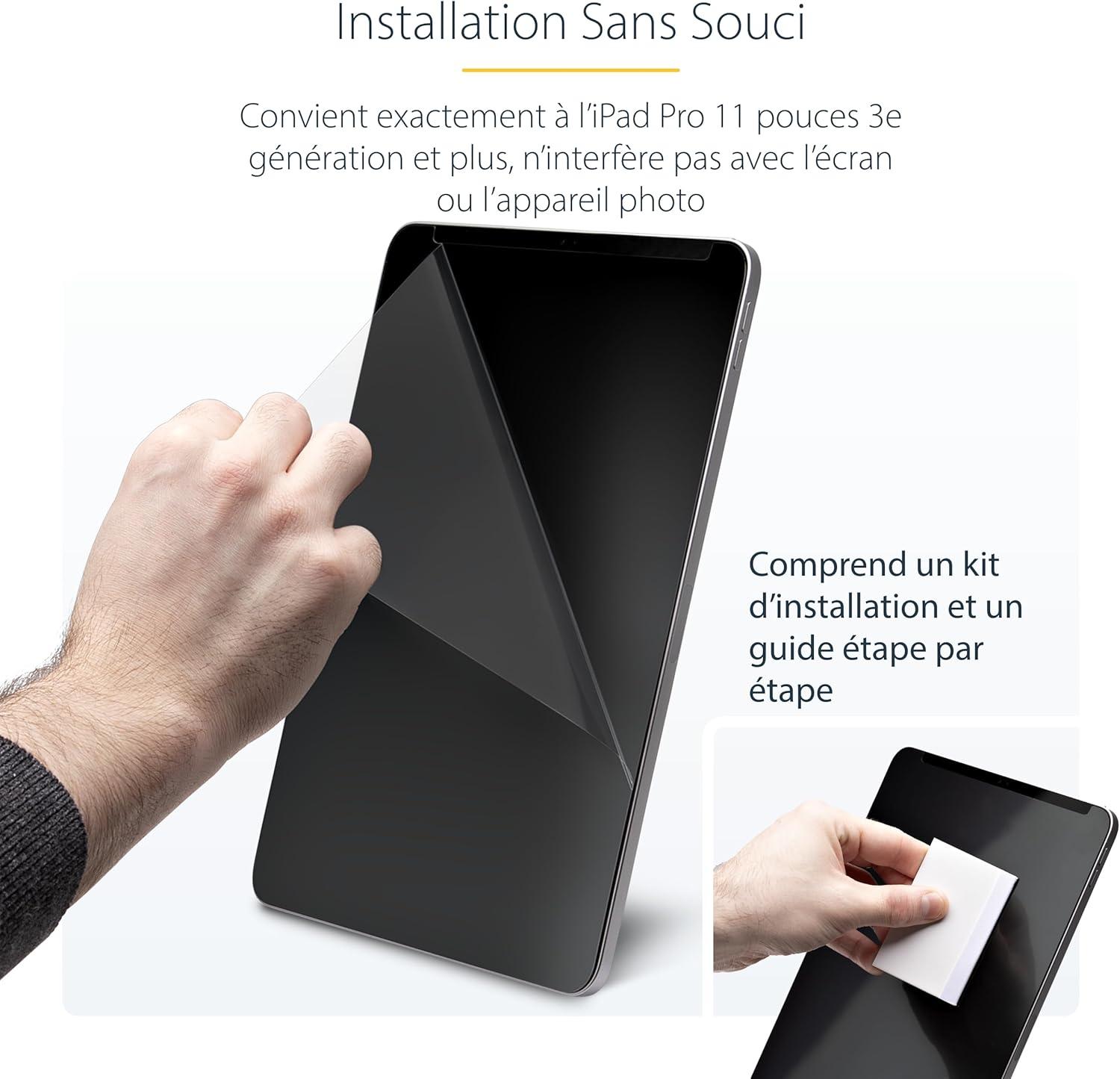 imageStarTechcom Filtre de Confidentialit 4 Directions pour iPad Pro 129quot 3e Gnration et Suprieur pour PortraitPaysage cran de Protection iPad 30 Degrs de Vue Filtre Anti Lumire Bleue11 iPad Pro