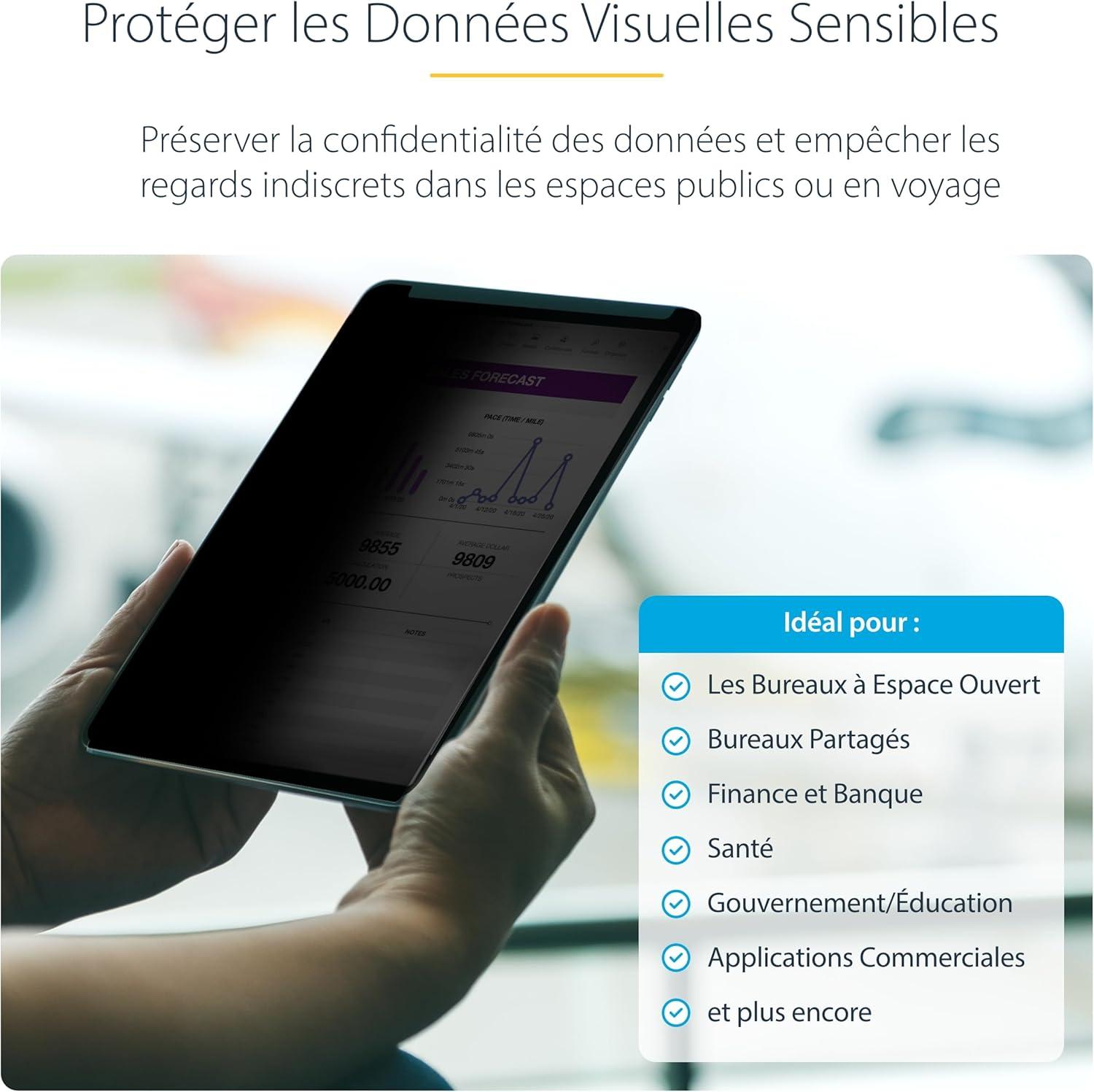 imageStarTechcom Filtre de Confidentialit 4 Directions pour iPad Pro 129quot 3e Gnration et Suprieur pour PortraitPaysage cran de Protection iPad 30 Degrs de Vue Filtre Anti Lumire Bleue129 iPad Pro