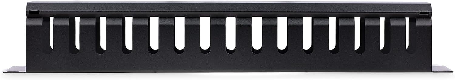 imageStarTechcom Horizontal Cable Management Cable Management for 2U Server Rack with Cover Cable Tray Panel for 19quot Network Rack Cable Slot Duct CMDUCT2U2U