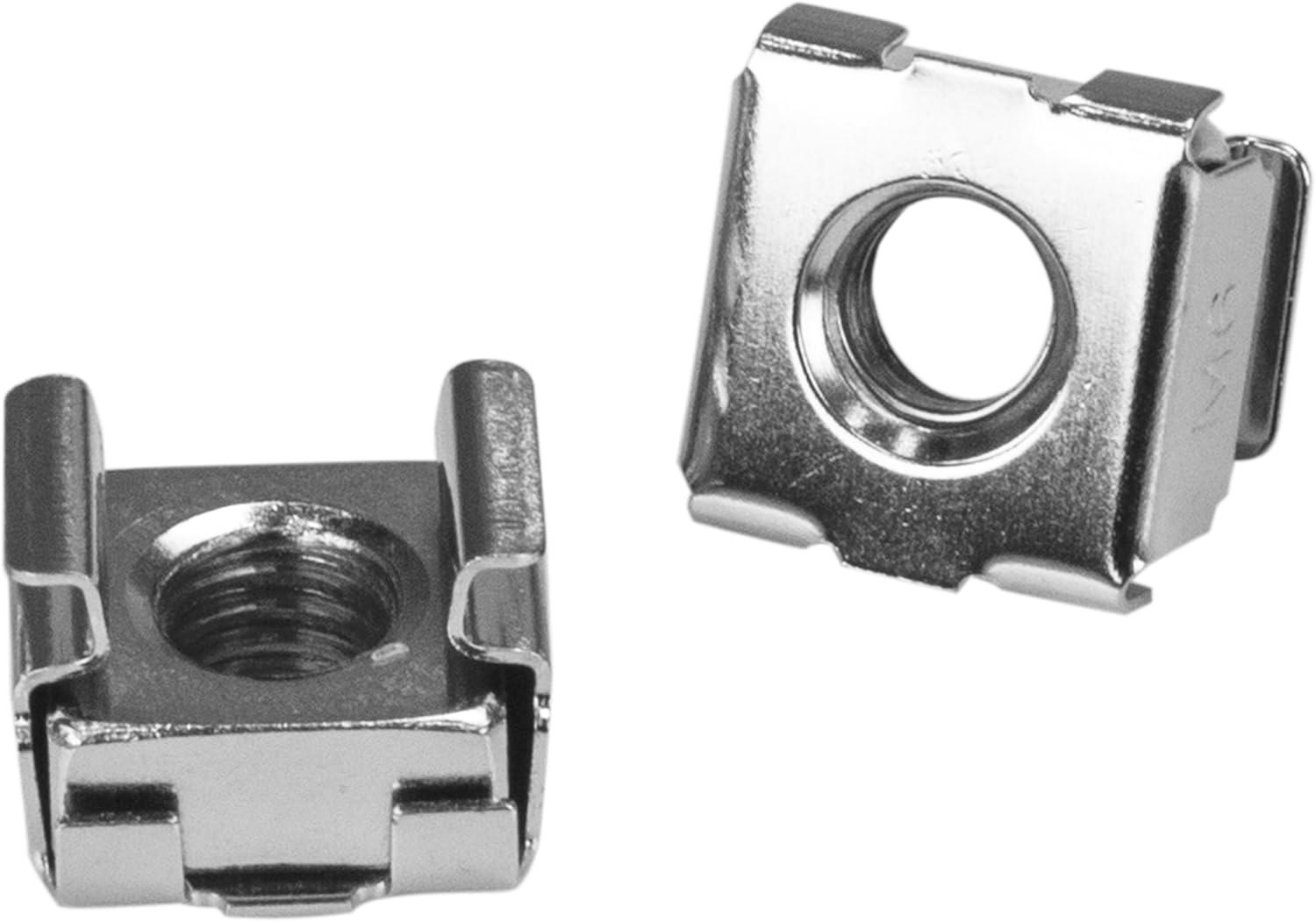 imageStarTechcom M5 Cage Nut M5 Screw Pack of 50 Cage Nuts and M5x12 Mounting Screws for Rack and Server Cabinet Black CABSCREWM5BSilver Cage Nuts Mounting Screws