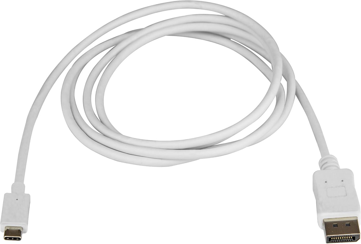 imageStarTechcom USBC to DisplayPort 12 Adapter Cable 6ft 4K 60Hz USB C to DP HBR2 Cable USB TypeC DP Alt Mode to DP Monitor Video Cable Thunderbolt 3 Black CDP2DPMM6Bwhite