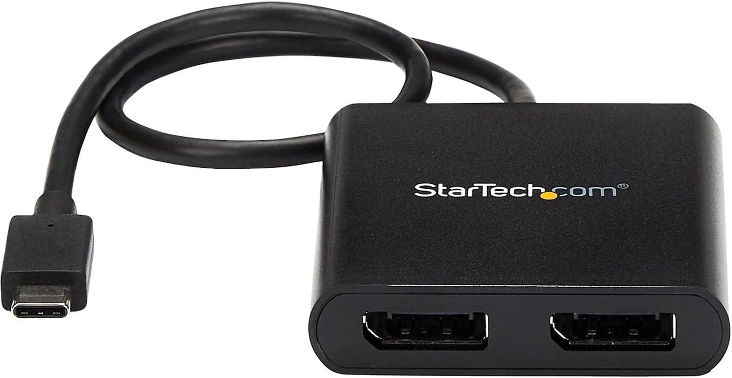 imageStarTechcom USBC to Dual DisplayPort 12 Adapter USBC Hub MultiMonitor MST Dual Display 4K 30Hz1080p 60Hz DP ExtenderSplitter for Laptop Builtin Cable MSTCDP122DPUSBC DP 12