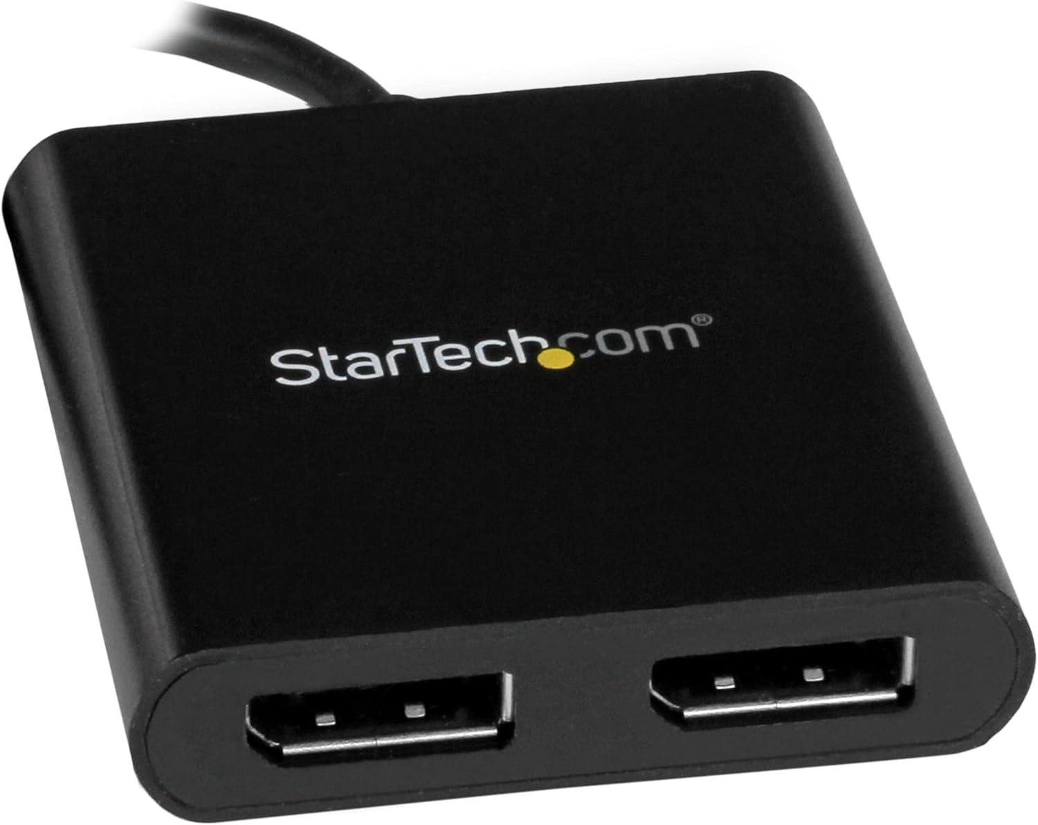 imageStarTechcom USBC to Dual DisplayPort 12 Adapter USBC Hub MultiMonitor MST Dual Display 4K 30Hz1080p 60Hz DP ExtenderSplitter for Laptop Builtin Cable MSTCDP122DPUSBC DP 12