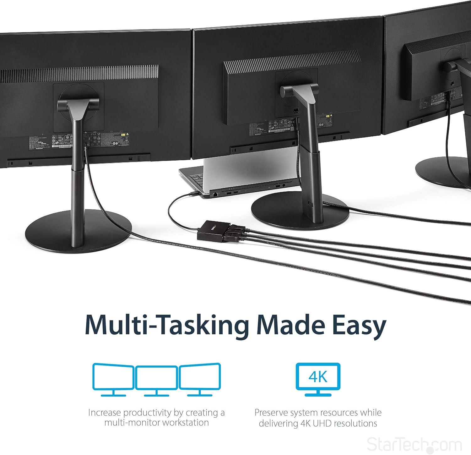 imageStarTechcom USBC to Dual DisplayPort 12 Adapter USBC Hub MultiMonitor MST Dual Display 4K 30Hz1080p 60Hz DP ExtenderSplitter for Laptop Builtin Cable MSTCDP122DPUSBC DP 12