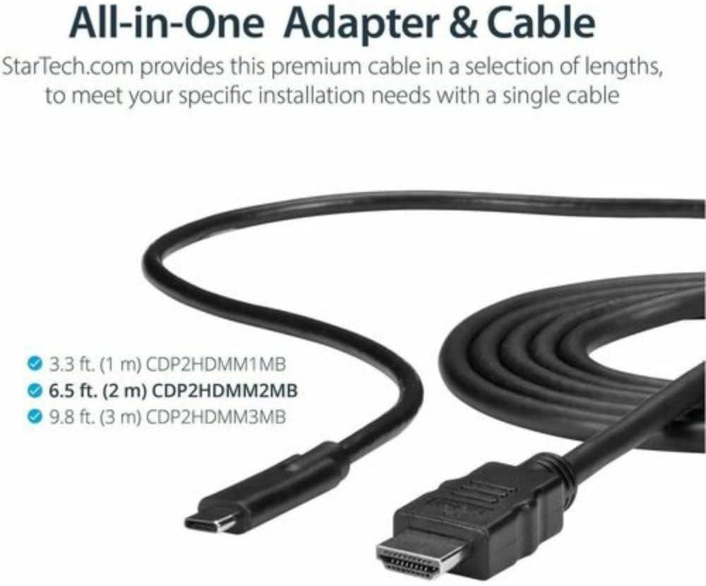 imageStarTechcom USBC to HDMI 4K 60Hz HDR10 Graphics Adapter Cable 5m Ultra HD USB TypeC to HDMI 4K 20b Graphics Converter USBC to HDMI HDR DP 14 Alt Mode HBR3 CDP2HDMM5MH2 m